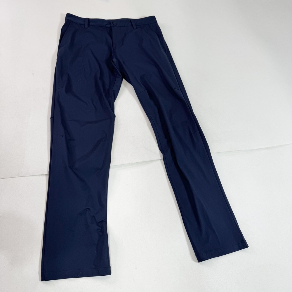 Rhone Pants Mens 32x30 Navy Commuter Dress Work Performance Stretch Polyester